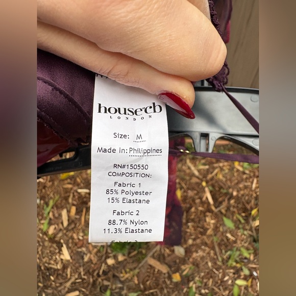 House of CB Nalini Mesh Corset Cocktail Dress Romantic Floral - Picture 9 of 10